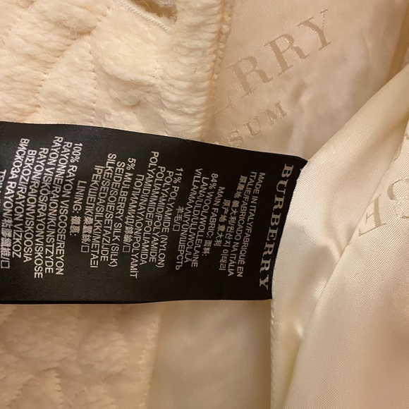 Burberry prorsum runway knit effect white ivory trench coat - Picture 15 of 16